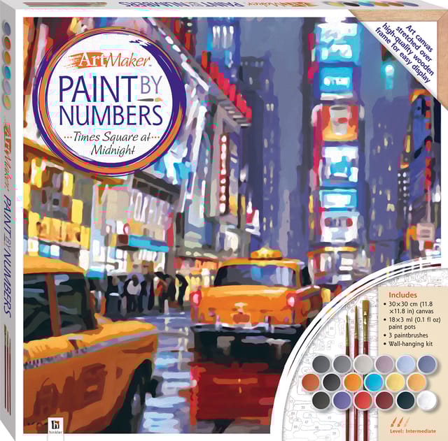 Paint By Numbers Canvas Times Square At Midnight