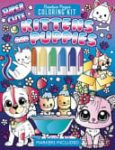 Super Cute Kittens And Puppies Creative Pages Coloring Kit (markers Included)