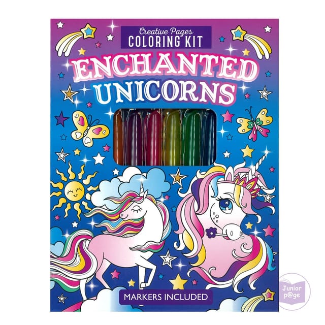 Creative Pages Coloring Kit Enchanted Unicorns
