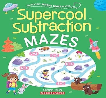 Fantastic Finger Trace Mazes Awesome Substraction Mazes