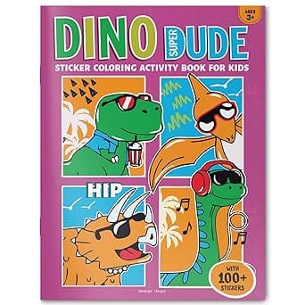 Dino Super Dude Sticker Coloring Book For Kids