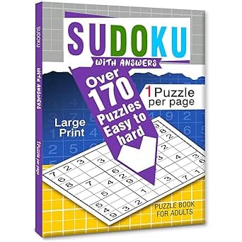 Hello Friend Books Sodoku Puzzles Book With Solutions 170+ Puzzles From Easy To Hard For Adults