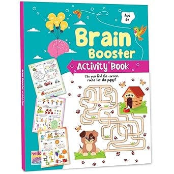 Brain Booster Activity Book For Kids Toddlers And Children 6+ Years