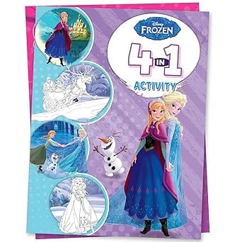Disney Frozen 4-in-1 Activity Book Puzzles, Colouring, Games, And More For Kids Ages 4 To 6