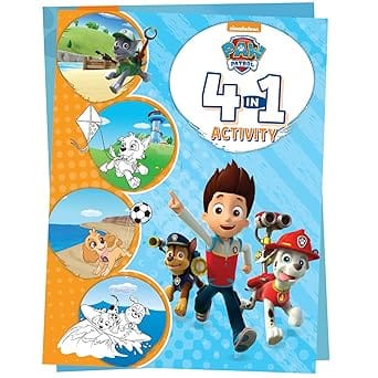 Nickelodeon Paw Patrol 4-in-1 Activity Book Puzzles, Coloring, Games, And More For Kids Ages 4 To 6