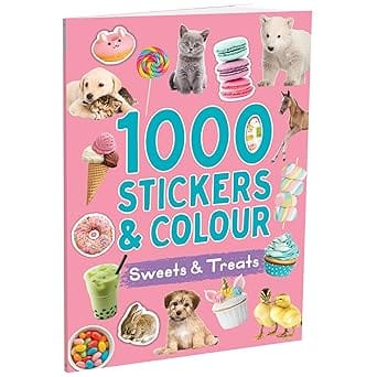 1000 Stickers & Colour Sweets And Treats Fun Sticker & Coloring Book For Kids