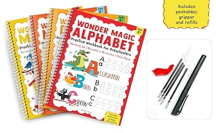 Wonder Magic Pack Of 4 Books (maths, Drawing, Numbers & Alphabet)
