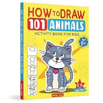How To Draw 101 Animals (activity Books For Kids) (ages 5+)