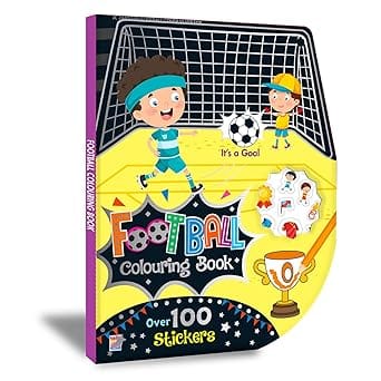 Boy Football Fun Colouring Sticker Activity Book With Over 100 Stickers For Kids