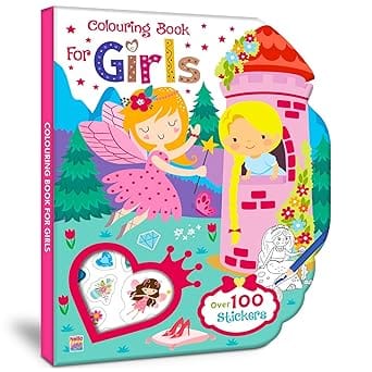 Princess Fun Colouring Sticker Activity Book With Over 100 Stickers For Girl Kids
