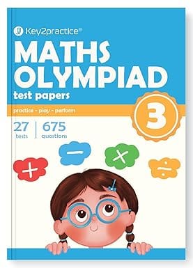 Key2practice Maths Olympiad For Class 3 27 Tests, 675 Math Questions, Activity Based Worksheets