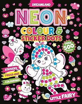 Neon Colour And Sticker Dots Book Over 500 Stickers