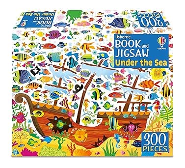 Book And Jigsaw Under The Sea