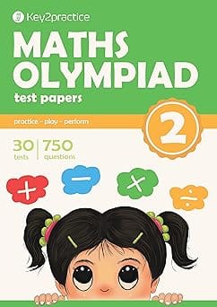 Key2practice Maths Olympiad For Class 2 30 Tests, 750 Math Questions, Activity Based Worksheets