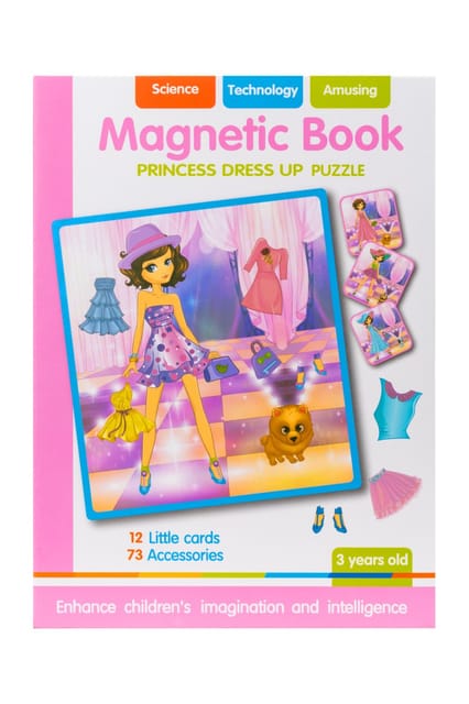 Magnetic Book – Princess Dress Up Puzzle (Educational Toy)