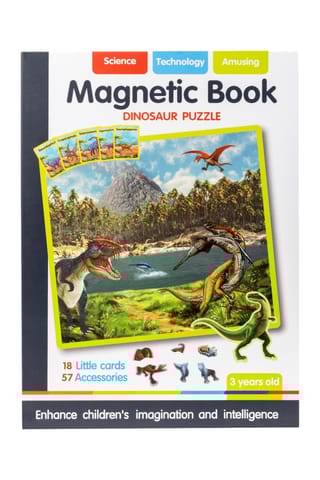 🦖 Magnetic Book – Dinosaur Adventure Puzzle (Educational Toy)