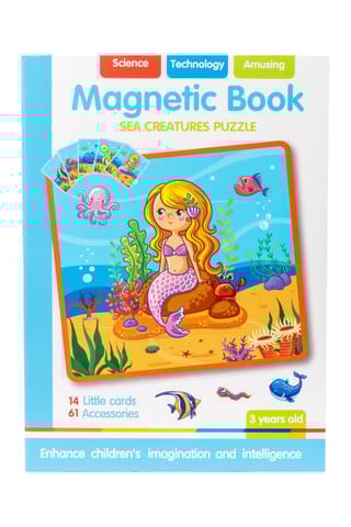 Magnetic Book – Sea Creatures Puzzle | Educational Toy Book for Kids (3+ Years)