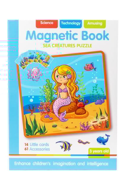 Magnetic Book – Sea Creatures Puzzle | Educational Toy Book for Kids (3+ Years)