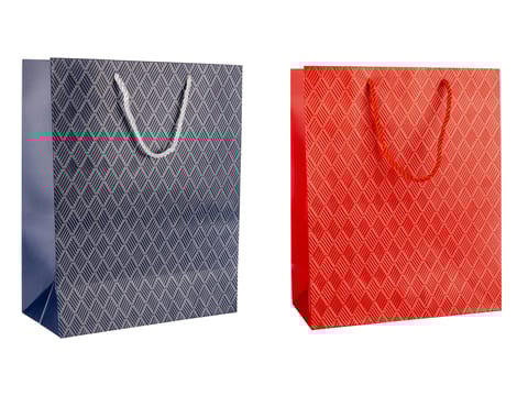 Elegant Gift Bag Combo – Red & Navy Blue (Set of 2)