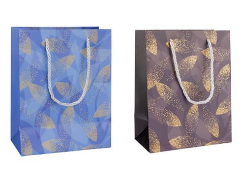 Elegant Premium Gift Bag Combo – Set of 2 | Festive & Party Use | Leaf Pattern Design | Rope Handle