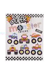 Set of 2 Kids’ Gift Bags – Cartoon Cars & Monster Trucks Design – Large Size with Rope Handles
