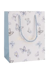 Set of 4 Premium Gift Bags – Elegant Butterfly & Floral Designs – Best Wishes Collection with Rope Handles