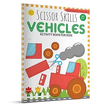 Scissor Skills Vehicles (activity Book For Kids)