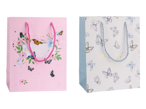 Best Wishes Gift Bags Set of 4 | Elegant Butterfly & Floral Designs