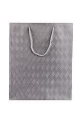 Set of 2 Small Premium Gift Bags – Elegant Silver & Gold Geometric Design – Luxury Paper Bags with Rope Handles