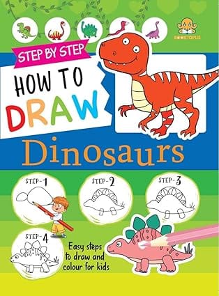 Step By Step Learn To Draw Dinosaurs