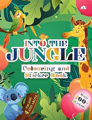 Into The Jungle Colouring And Sticker Book