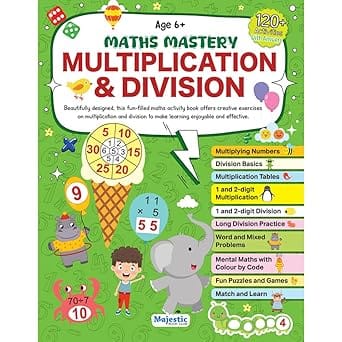 Multiplication & Division Maths Activity Book For Kids | 120+ Engaging Activities