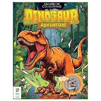 Kaleidoscope Sticker Colouring Dinosaur Adventure | Colouring Book With Scented Stickers