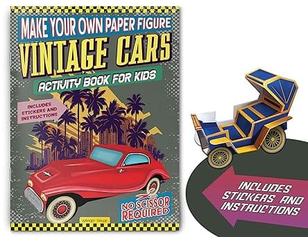Make Your Own Paper Figures Vintage Cars Cut, Fold & Assemble Classic Car Models