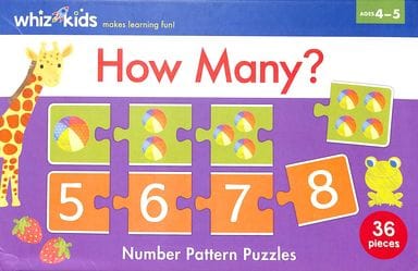 Whiz Kidz Makes Learning Fun How Many ? Number Pattern Puzzles Ages 4-5