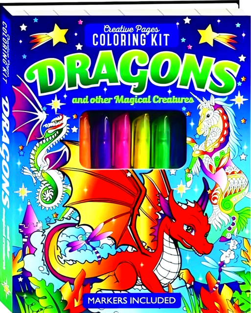 Creative Pages Coloring Kit Dragons