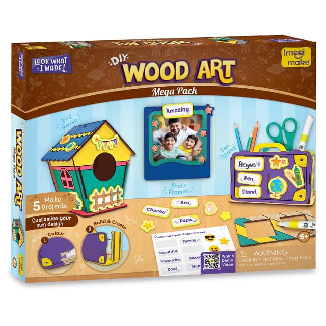 Imagimake Diy Wood Art Mega Pack | Make Customized