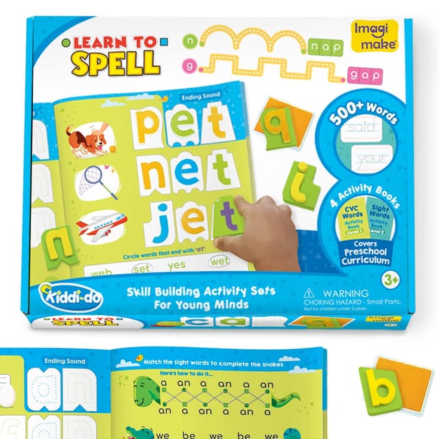 Imagimake Learn To Spell-preschool Learning Activities-includes Sight Words