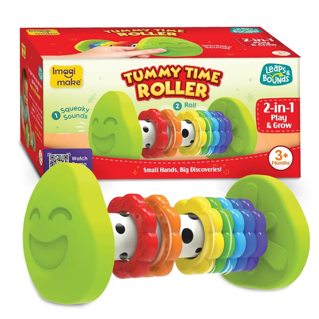 Imagimake Tummy Time Roller | Leaps & Bounds Baby Toys For 3+ Months
