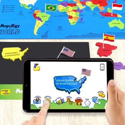 Imagimake Mapology World Ar - Augmented Reality Wildlife Maps Educational Toy & Interactive Learning Aid For Boys Imagimake Mapology World Ar - Augmented Reality Wildlife Maps Educational Toy & Interactive Learning Aid For Boys