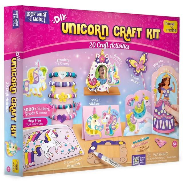 Imagimake Unicorn Craft Kit - 20+ Mess-free Activities