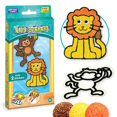 Imagimake Diy Clay Stickers Animals | Create 2 Unique Diy Stickers Using Air Dry Clay