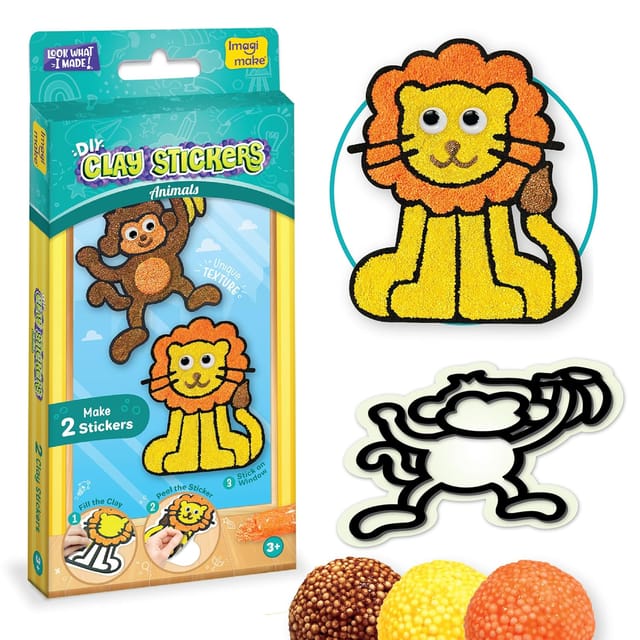 Imagimake Diy Clay Stickers Animals | Create 2 Unique Diy Stickers Using Air Dry Clay