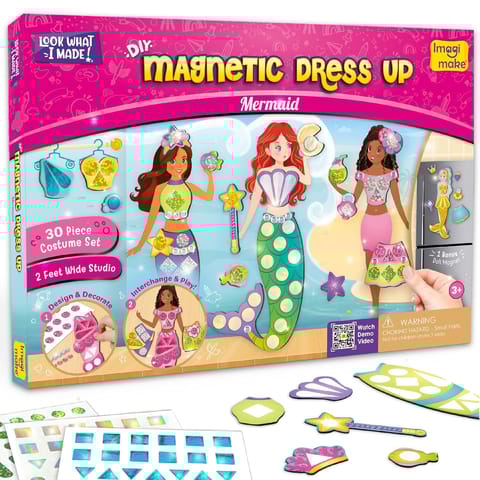 Imagimake Diy Magnetic Dress-up Mermaid | Pretend Play Toys For Girls