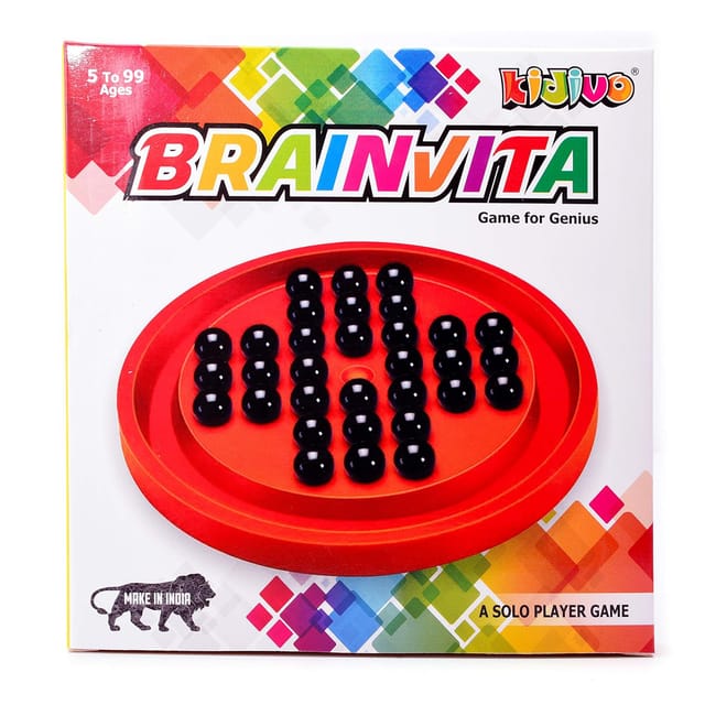 Kidivo Colourful Brainvita Game For Kids Age 5+