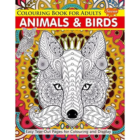 Colouring Book For Adults Animals & Birds