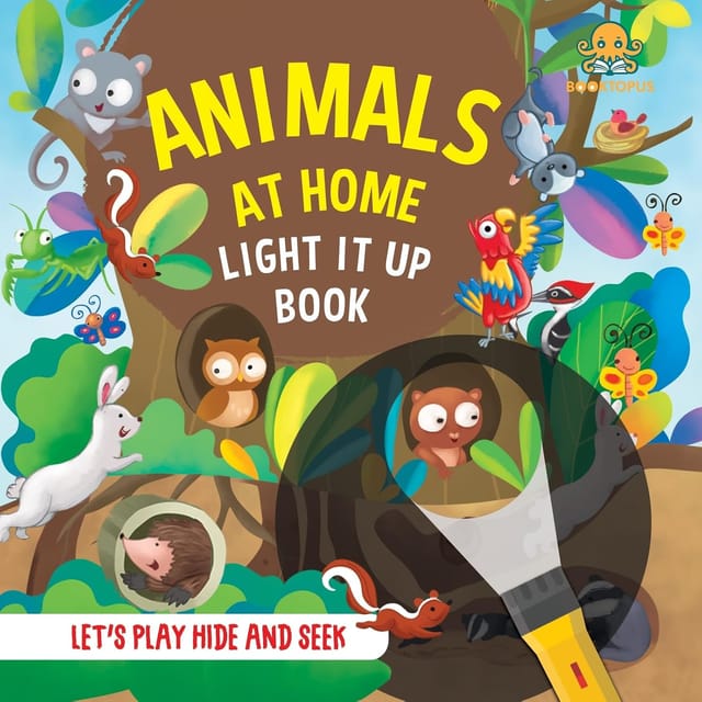 Animals At Home Light It Up Book (torch Book)
