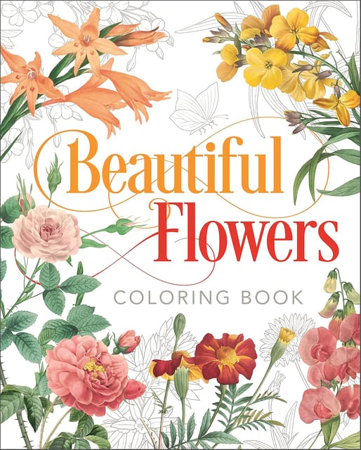 Beautiful Flowers Coloring Book (sirius Classic Nature Coloring)