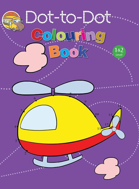 Colouring Book Dot-to-dot Colouring Book For Kids (purple)