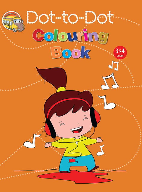 Colouring Book Dot-to-dot Colouring Book For Kids (orange)